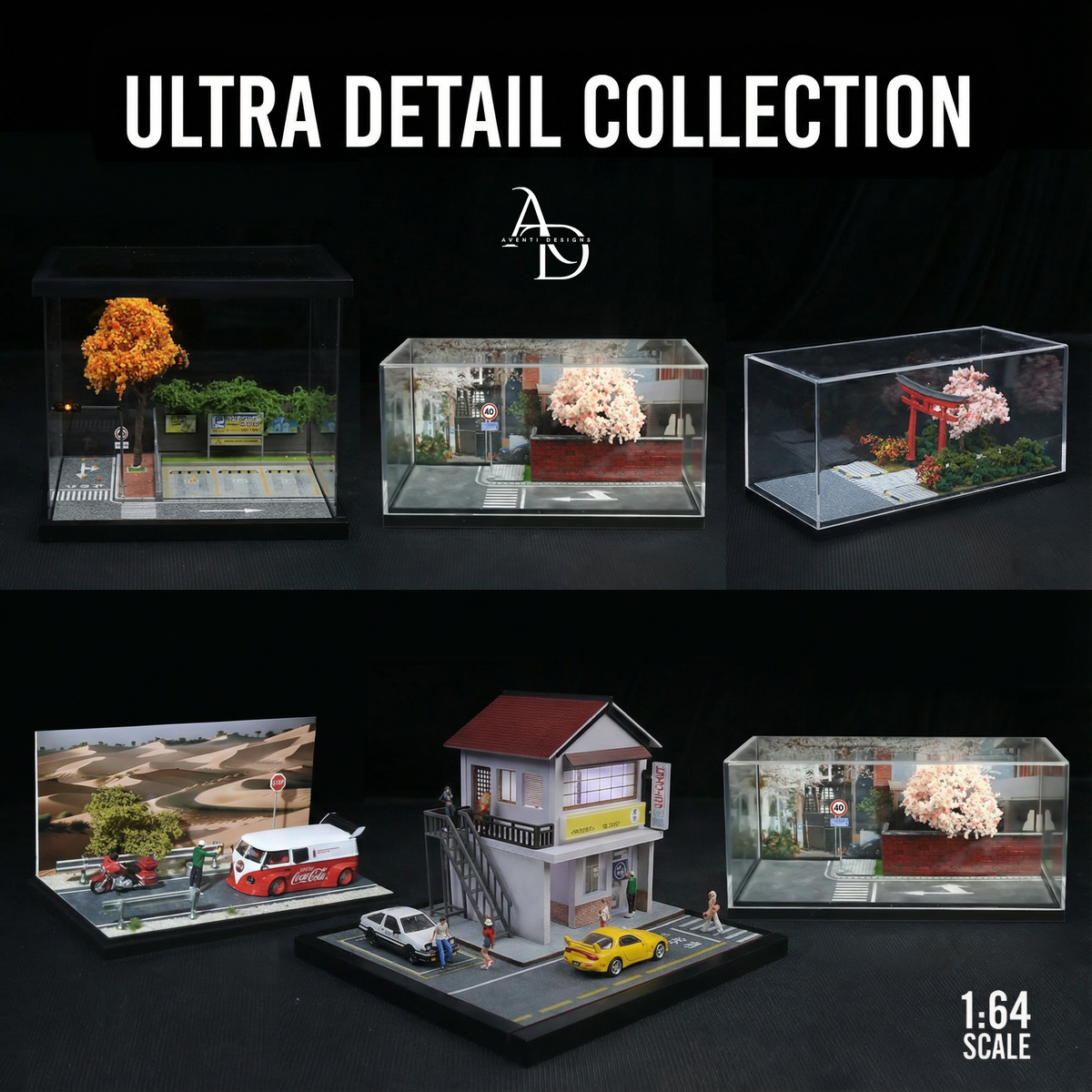 Ultra Detail 1:64 LED diorama scene for Hot Wheels