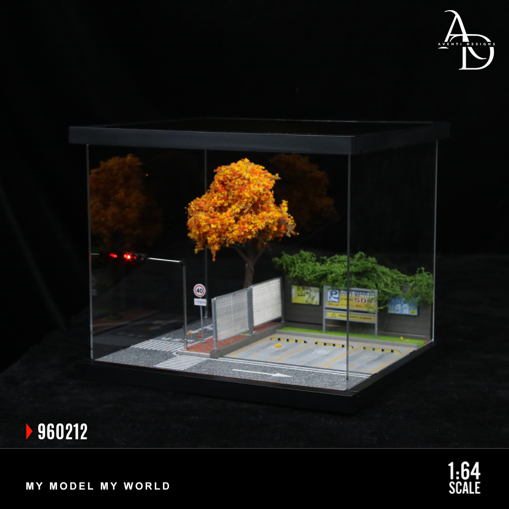 Aventi Designs Street Corner Scene 12 - 1/64 LED Diorama - Hot Wheels Display