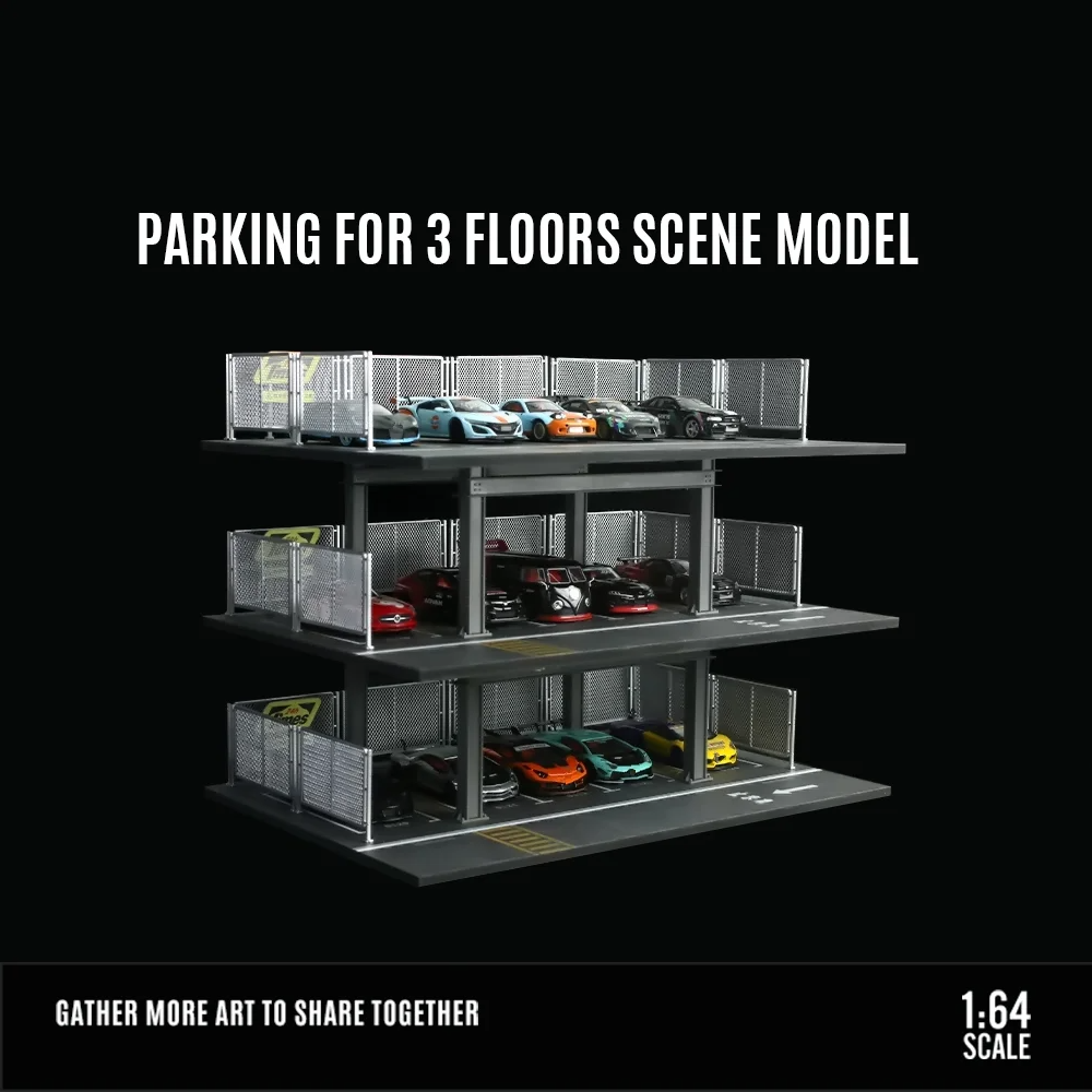 Aventi Designs Three Level Parking Garage  - 1/64 LED Diorama - Hot Wheels Display