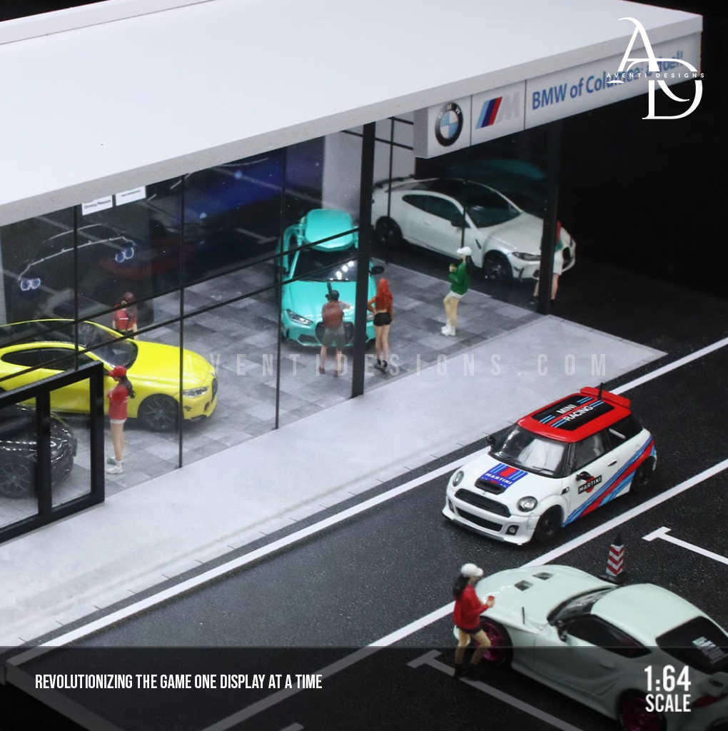 BMW Dealership - 1/64 LED Diorama - Hot Wheels Display