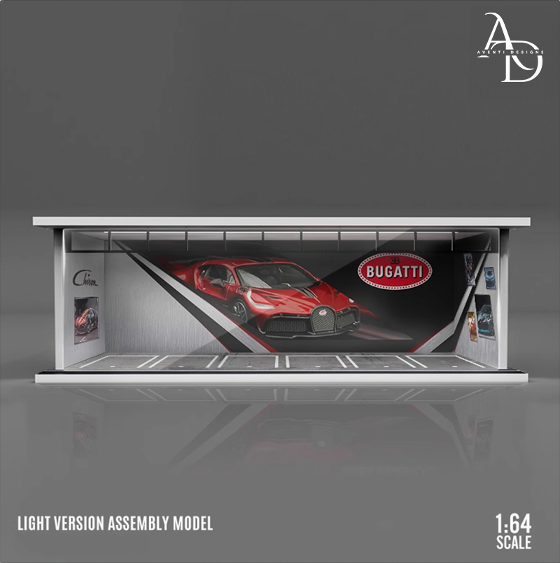 Hot Wheels Display Case - 1/64 LED Garage - Car Brands