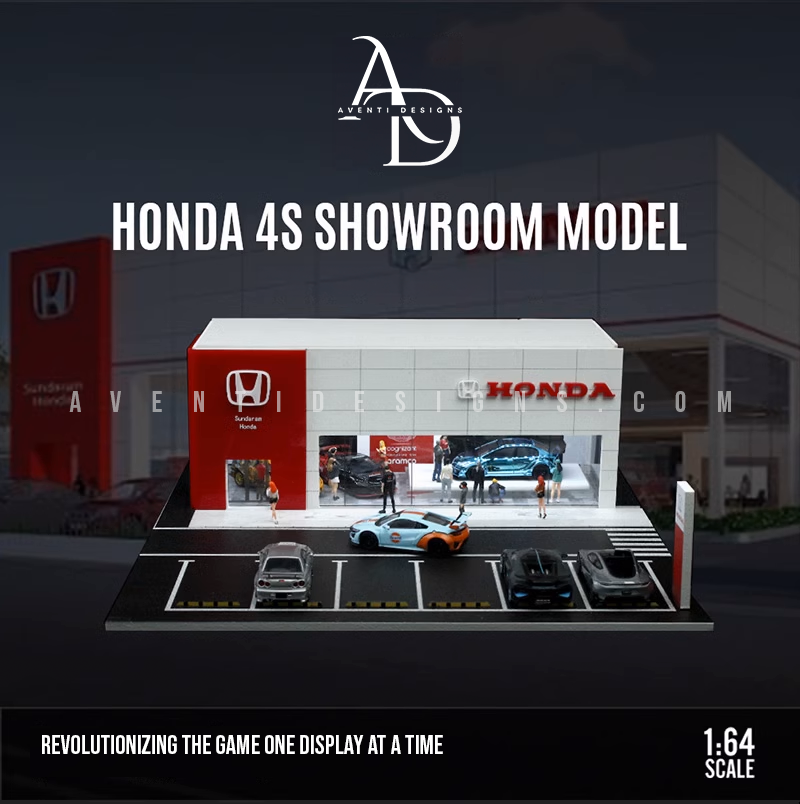 Honda Dealership - 1/64 LED Diorama - Hot Wheels Display