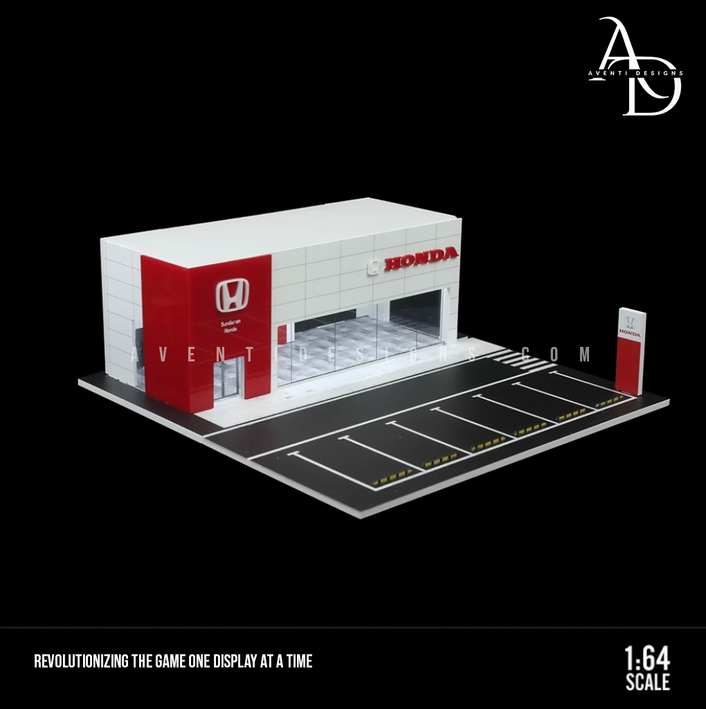 Honda Dealership - 1/64 LED Diorama - Hot Wheels Display