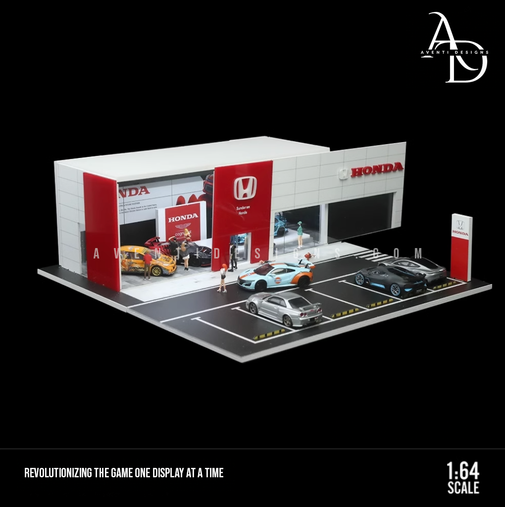 Honda Dealership - 1/64 LED Diorama - Hot Wheels Display