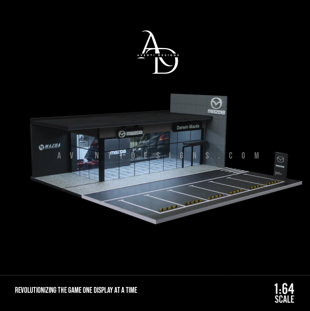 Mazda Dealership - 1/64 LED Diorama - Hot Wheels Display