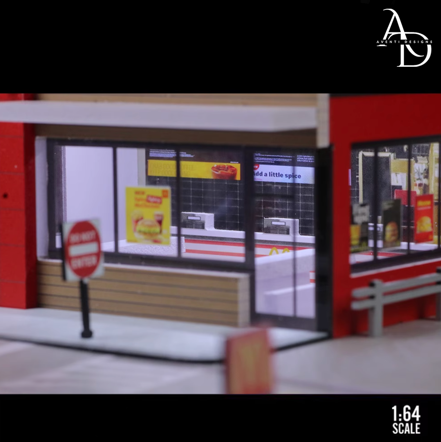 Aventi Designs American McDonald's - 1/64 LED Diorama - Hot Wheels Display
