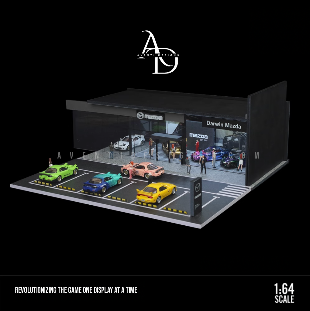 Mazda Dealership - 1/64 LED Diorama - Hot Wheels Display