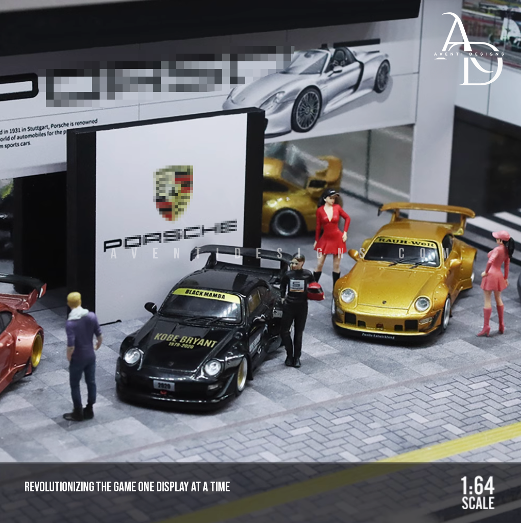 Aventi Designs German Performance Showroom - 1/64 LED Diorama - Hot Wheels Display