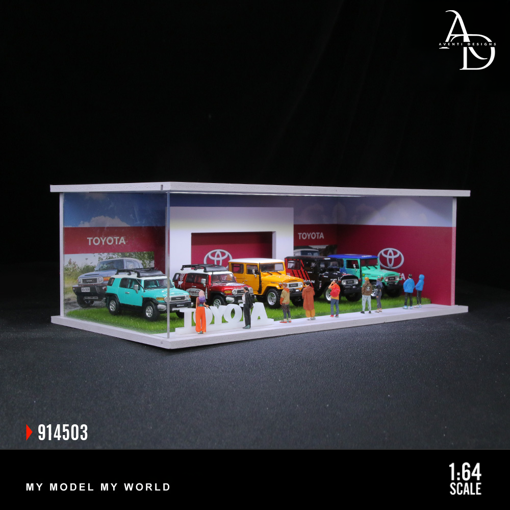 Hot Wheels Display Case V2 - 1/64 LED Garage - Car Brands