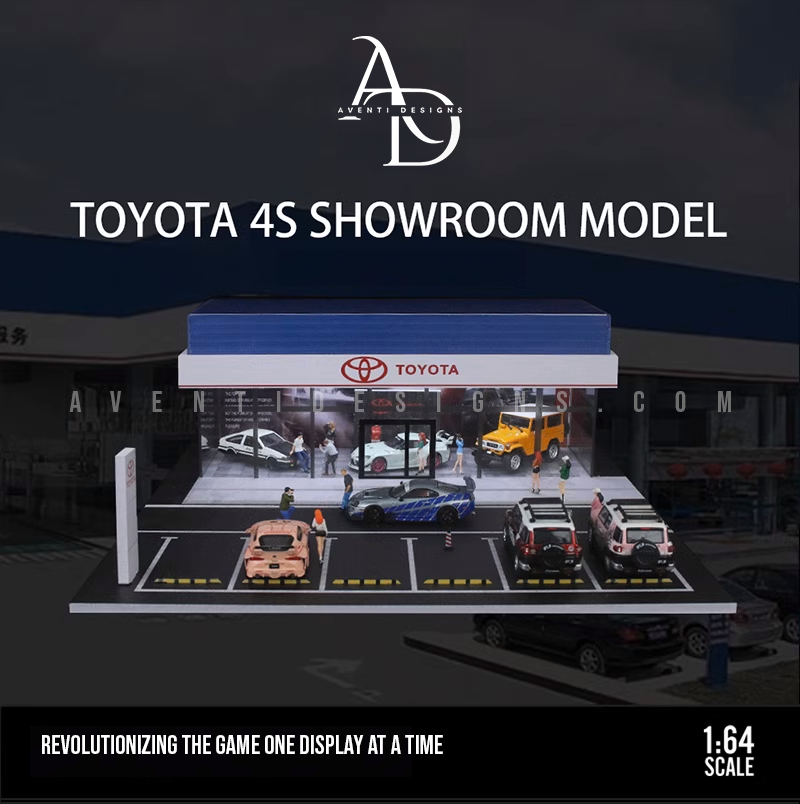 Toyota Dealership - 1/64 LED Diorama - Hot Wheels Display