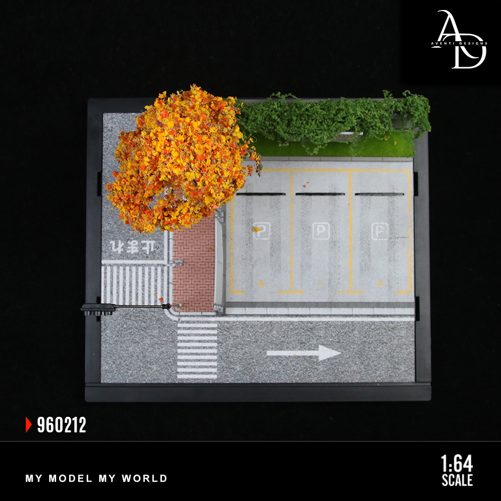 Aventi Designs Street Corner Scene 12 - 1/64 LED Diorama - Hot Wheels Display