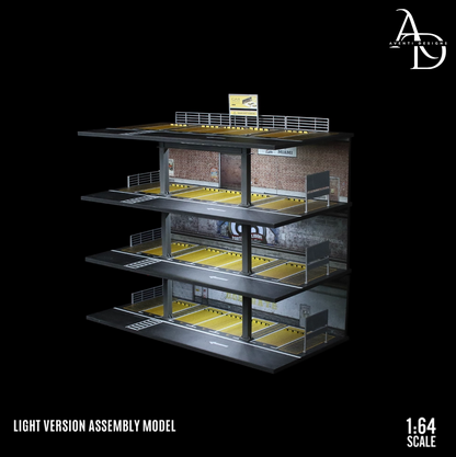 Aventi Designs LED 3 Level Parking  - 1/64 LED Diorama - Hot Wheels Display