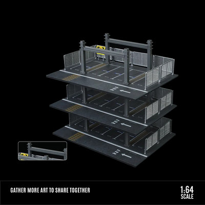 Aventi Designs Three Level Parking Garage  - 1/64 LED Diorama - Hot Wheels Display