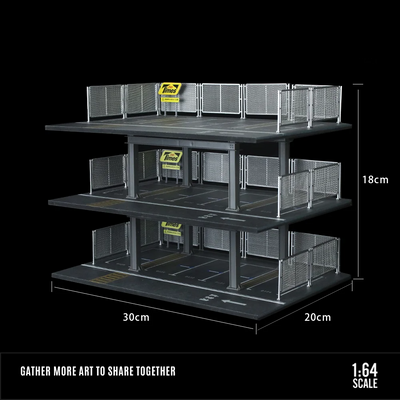 Aventi Designs Three Level Parking Garage  - 1/64 LED Diorama - Hot Wheels Display