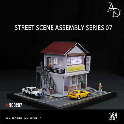 Aventi Designs Street Corner Scene 7 - 1/64 LED Diorama - Hot Wheels Display