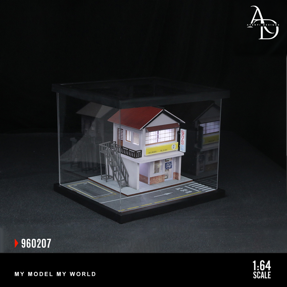 Aventi Designs Street Corner Scene 7 - 1/64 LED Diorama - Hot Wheels Display