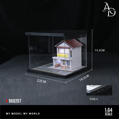 Aventi Designs Street Corner Scene 7 - 1/64 LED Diorama - Hot Wheels Display