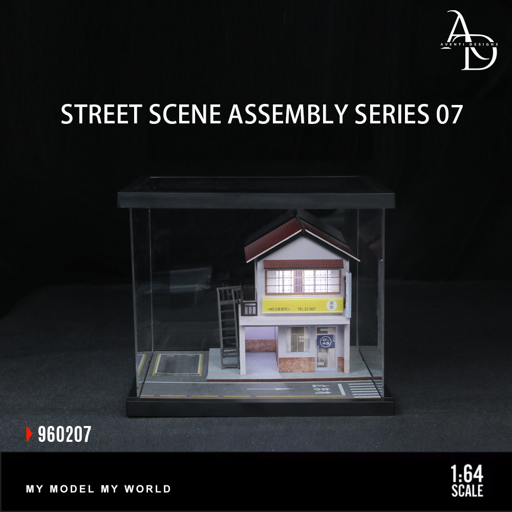 Aventi Designs Street Corner Scene 7 - 1/64 LED Diorama - Hot Wheels Display