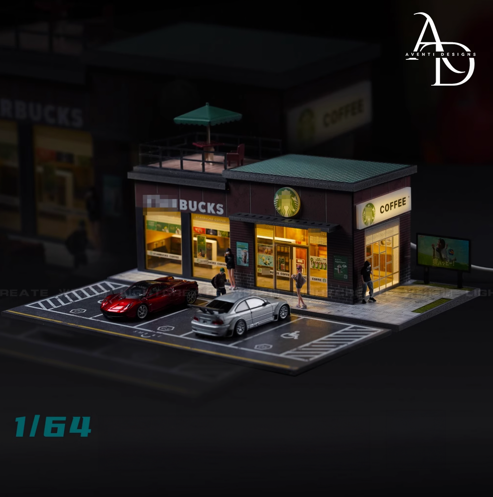 Aventi Designs Starbucks Coffee - 1/64 LED Diorama - Hot Wheels Display