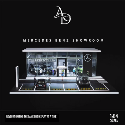Mercedes Dealership - 1/64 LED Diorama - Hot Wheels Display