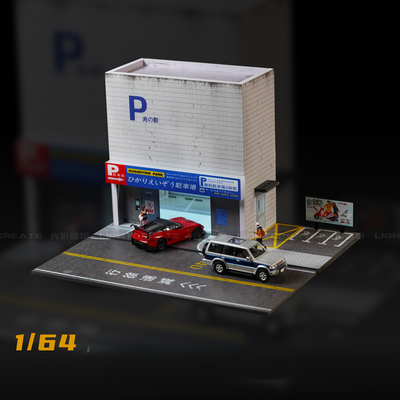 Aventi Designs Market Square - 1/64 LED Diorama - Hot Wheels Display