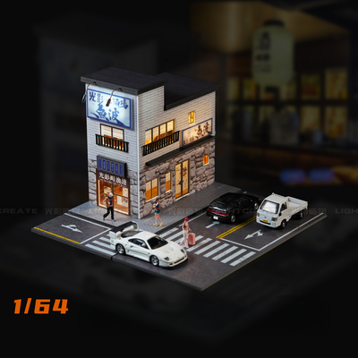 Aventi Designs Market Square - 1/64 LED Diorama - Hot Wheels Display