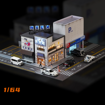 Aventi Designs Market Square - 1/64 LED Diorama - Hot Wheels Display
