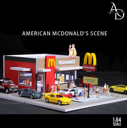 Aventi Designs American McDonald's - 1/64 LED Diorama - Hot Wheels Display