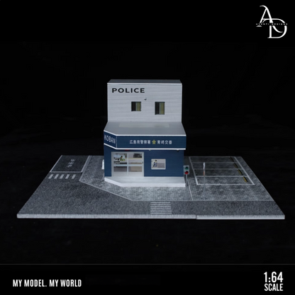 Aventi Designs Japanese Police Station - 1/64 LED Diorama - Hot Wheels Display
