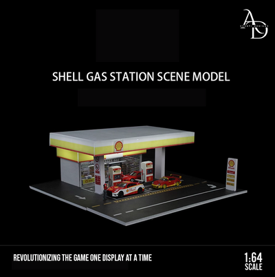 Aventi Designs Shell Gas Station - 1/64 LED Diorama - Hot Wheels Display