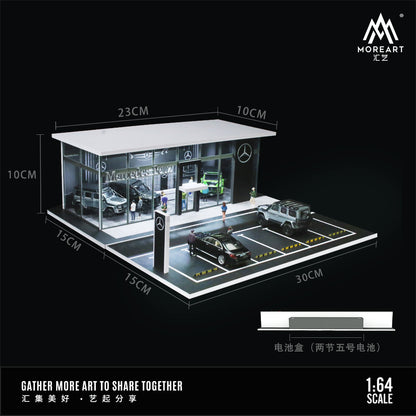 Mercedes Dealership - 1/64 LED Diorama - Hot Wheels Display