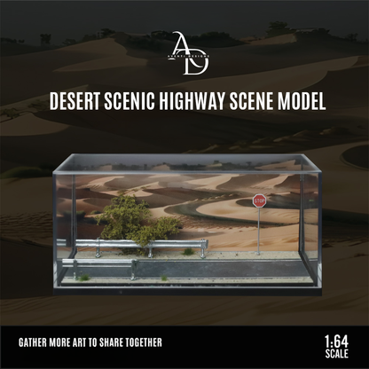 Desert Highway Scene - 1/64 LED Diorama - Hot Wheels Display