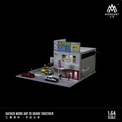 Aventi Designs Japanese Commercial Building - 1/64 LED Diorama - Hot Wheels Display