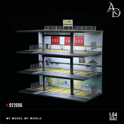 Aventi Designs LED 3 Level Parking  - 1/64 LED Diorama - Hot Wheels Display