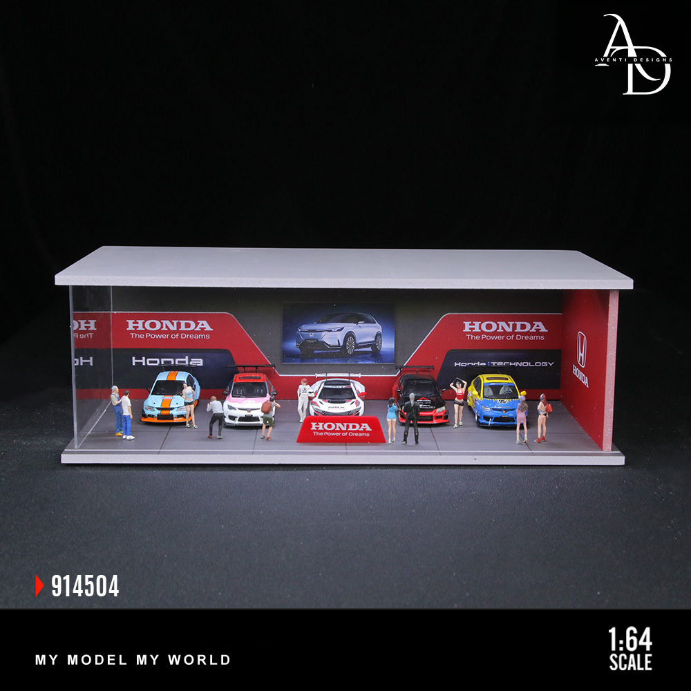 Hot Wheels Display Case V2 - 1/64 LED Garage - Car Brands