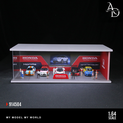 Hot Wheels Display Case V2 - 1/64 LED Garage - Car Brands