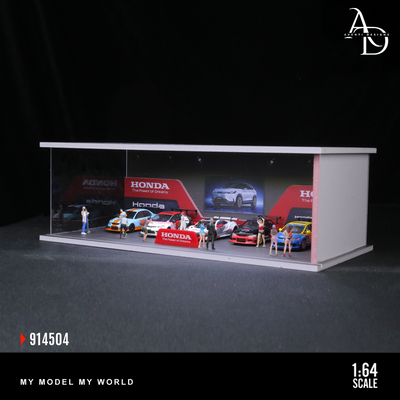 Hot Wheels Display Case V2 - 1/64 LED Garage - Car Brands