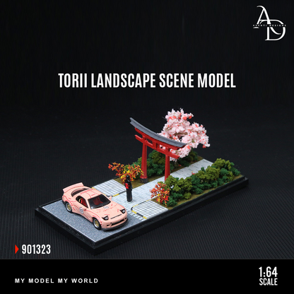 Torii Arch Scene - 1/64 LED Diorama - Hot Wheels Display