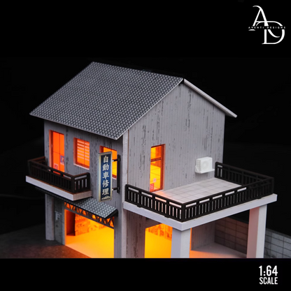 Aventi Designs Japanese Auto Repair - 1/64 LED Diorama - Hot Wheels Display
