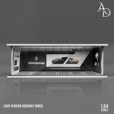 Hot Wheels Display Case - 1/64 LED Garage - Car Brands