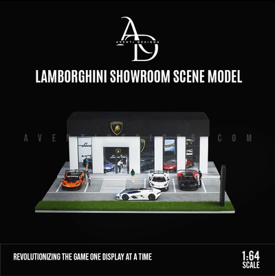 Lamborghini Dealership - 1/64 LED Diorama - Hot Wheels Display