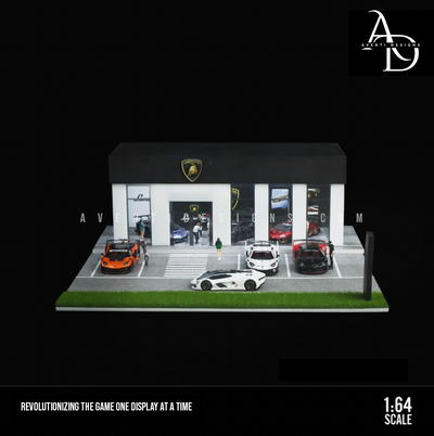 Lamborghini Dealership - 1/64 LED Diorama - Hot Wheels Display