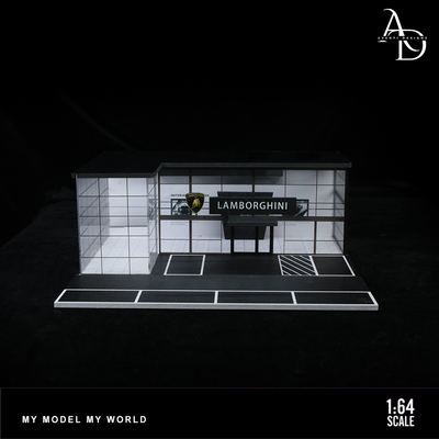 Lamborghini Two Story Dealership  - 1/64 LED Diorama - Hot Wheels Display