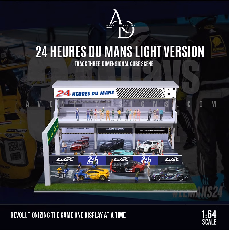 Aventi Designs 24 Hours of Le Mans Endurance - 1/64 LED Diorama - Hot Wheels Display