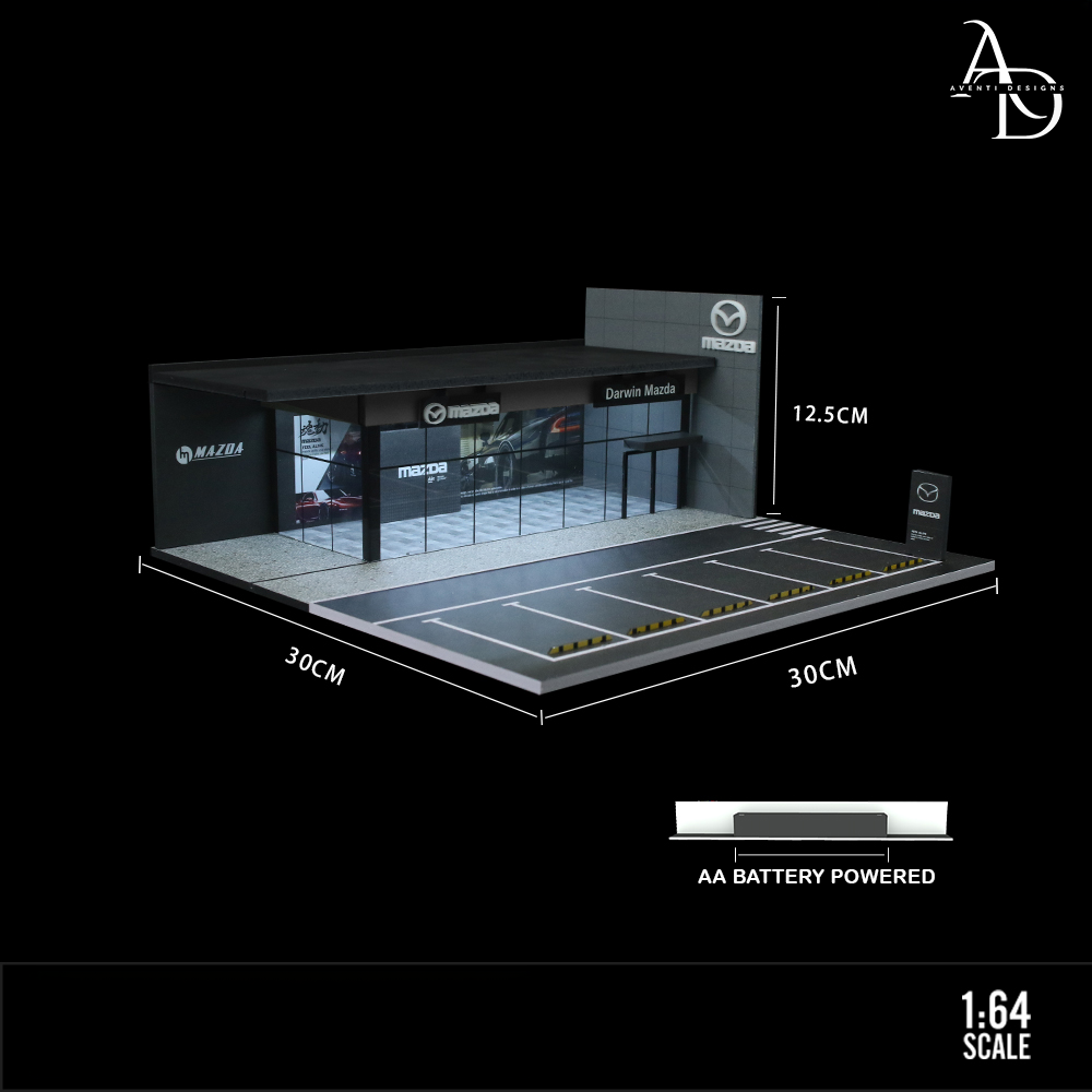 Mazda Dealership - 1/64 LED Diorama - Hot Wheels Display