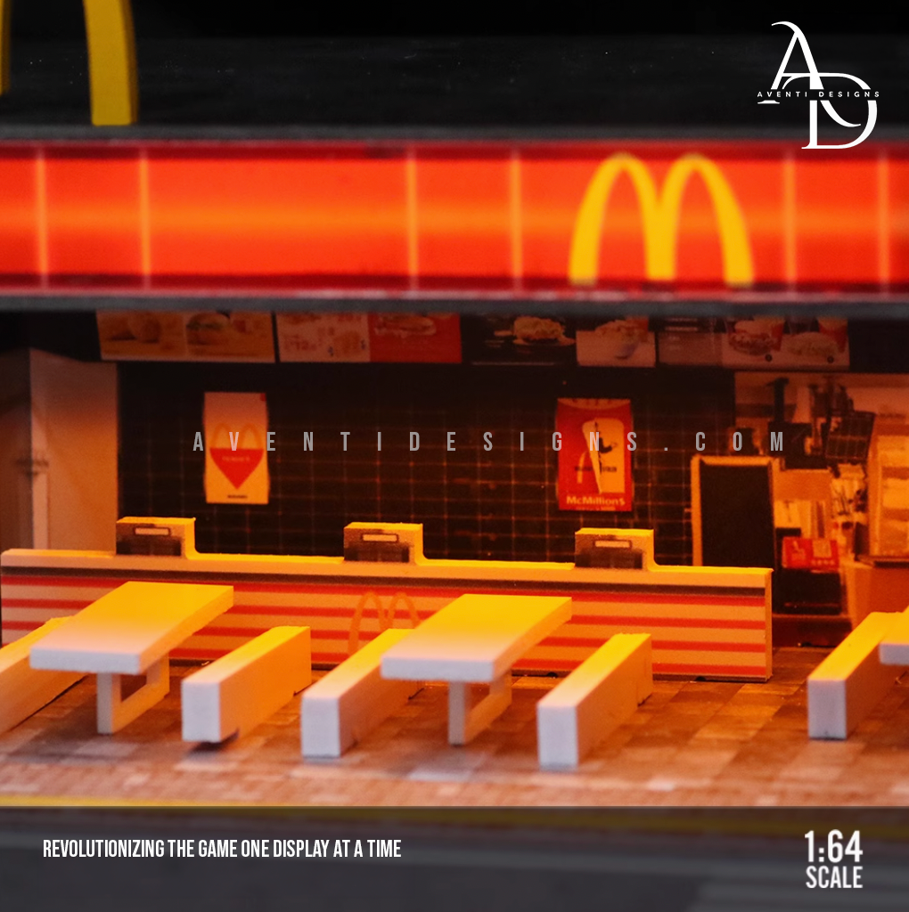 Aventi Designs McDonald's - 1/64 LED Diorama - Hot Wheels Display