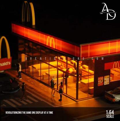 Aventi Designs McDonald's - 1/64 LED Diorama - Hot Wheels Display