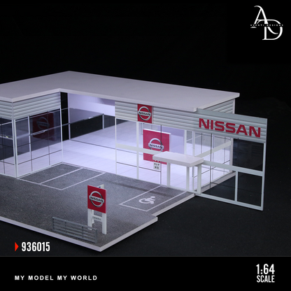 Nissan Two Story Dealership  - 1/64 LED Diorama - Hot Wheels Display