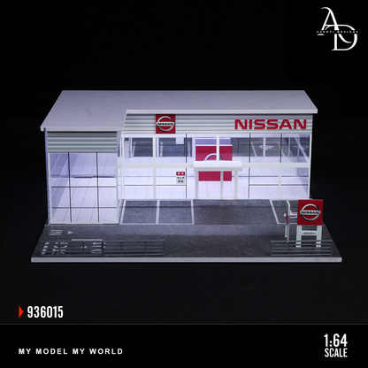 Nissan Two Story Dealership  - 1/64 LED Diorama - Hot Wheels Display