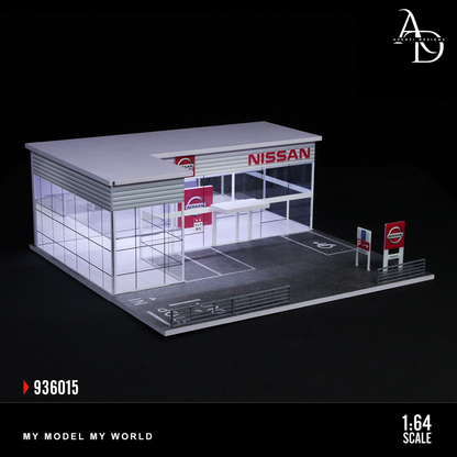 Nissan Two Story Dealership  - 1/64 LED Diorama - Hot Wheels Display